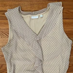 Nude Top w/ Front Covered w/ Sheer Ruffled Overlay